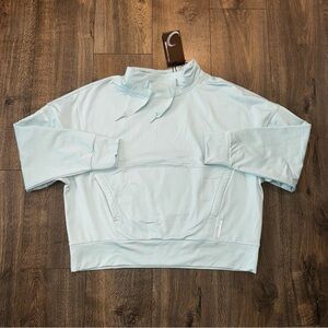 Zero Restriction Pullover Womens Evie Mock Womens Large Light Mint Golf Yoga